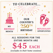 Load image into Gallery viewer, July-One Hour Reflexology/Women's Wellness Session
