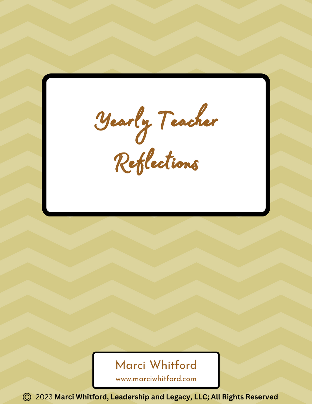 Yearly Teacher Reflections Download